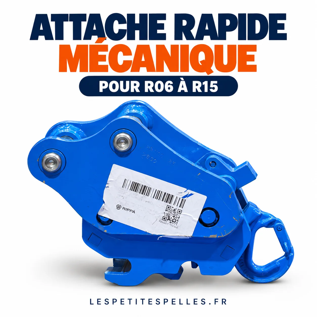 Attache rapide pour mini-pelle RIPPA 1 à 1,5 t