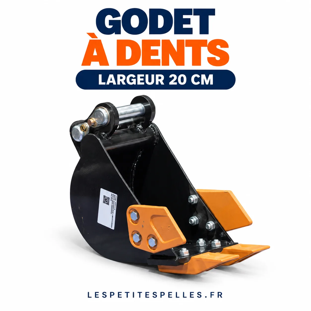 Godet à dents 20 cm pour mini-pelle RIPPA