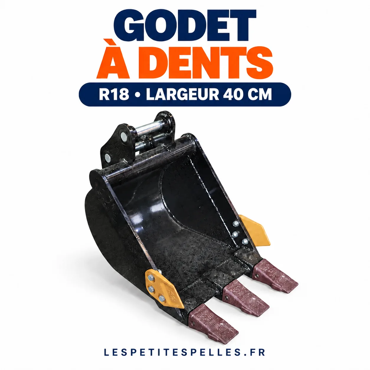 Godet à dents 40 cm pour mini-pelle RIPPA R18