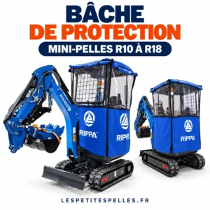 Bâche de protection pour mini-pelle RIPPA
