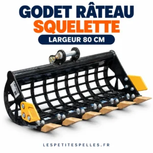 Godet squelette 80 cm pour mini-pelle 1 à 1,5 t