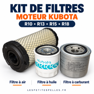 Kit de filtres moteur Kubota pour mini-pelle RIPPA R10 à R18