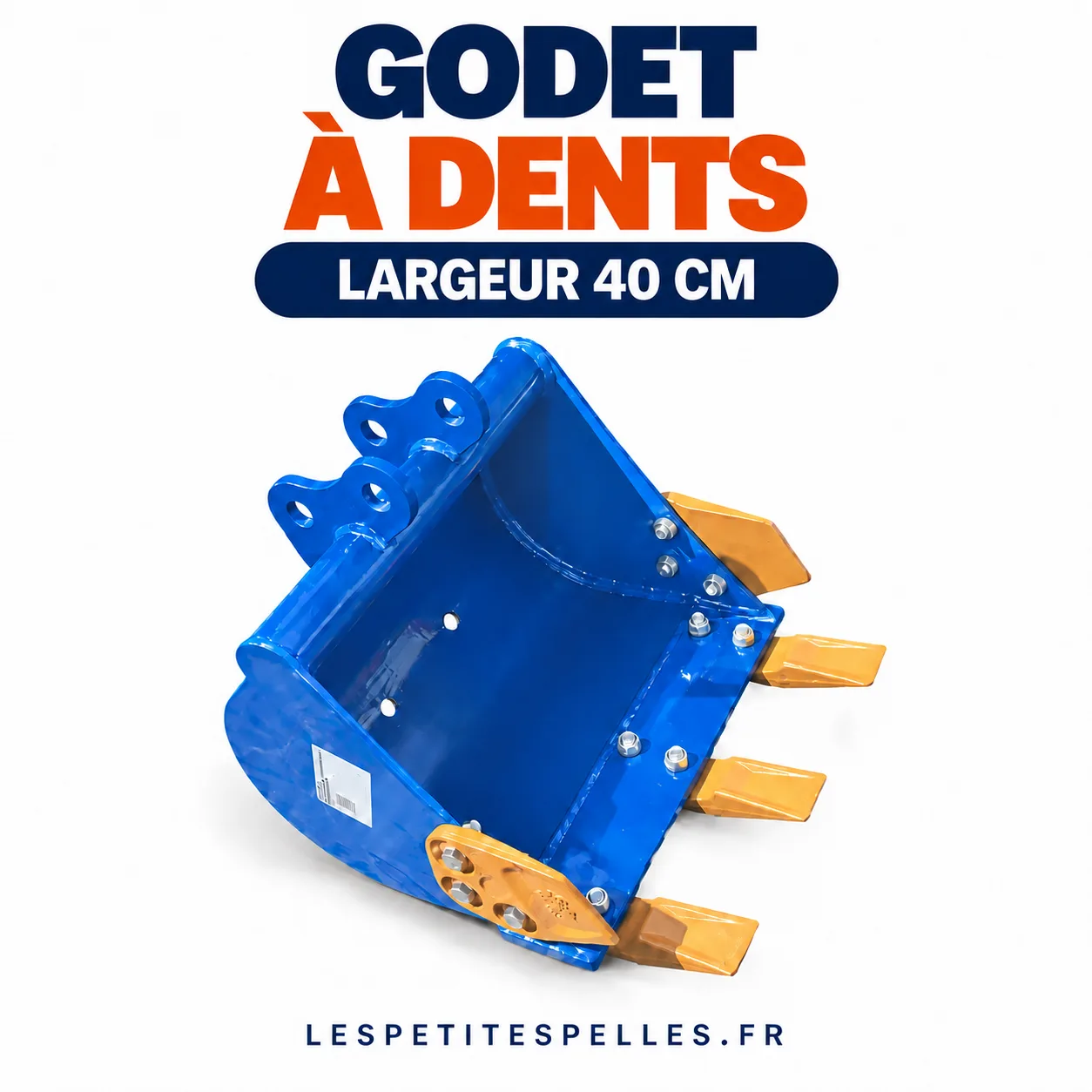 Godet à dents 40 cm pour mini-pelle RIPPA R06 à R15
